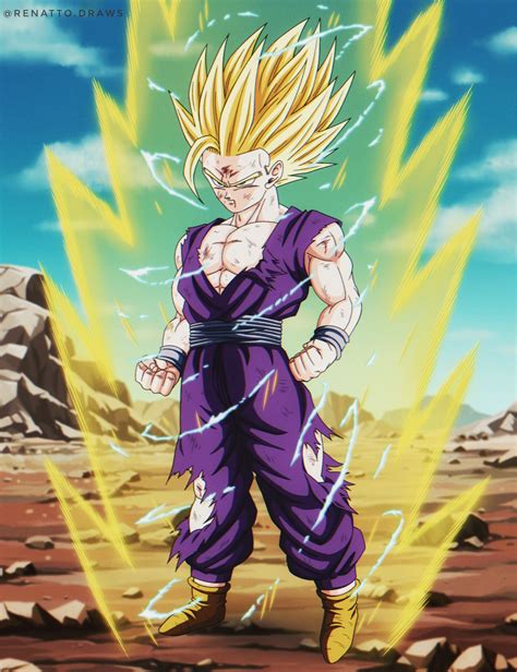 Father's Encouragement. . Ssj 2 gohan